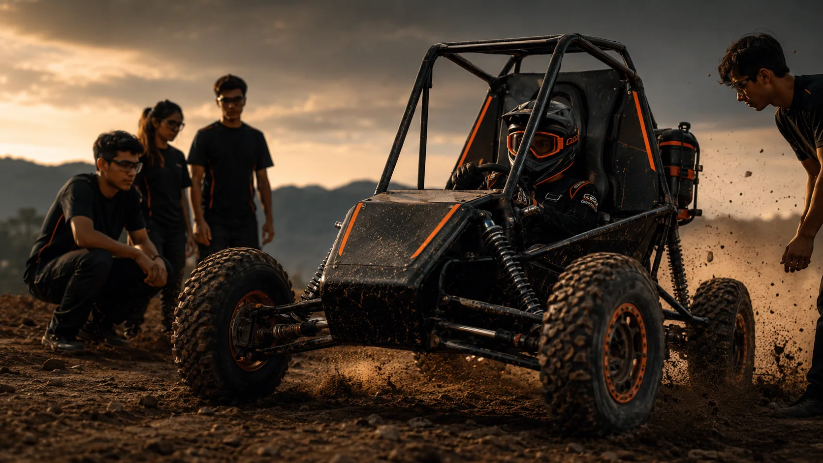 Veículo off-road em ambiente de testes